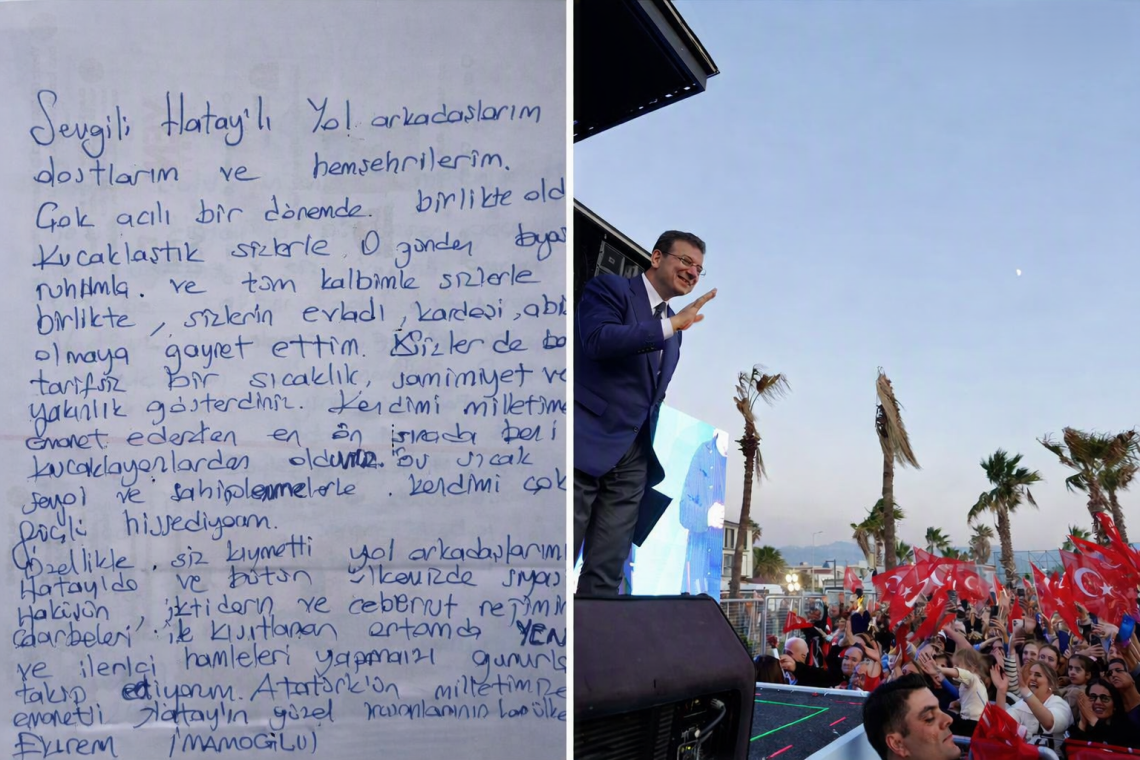 YENİ PARTİ SÜRECİNDE HATAYLILARA İMAMOĞLU DESTEĞİ